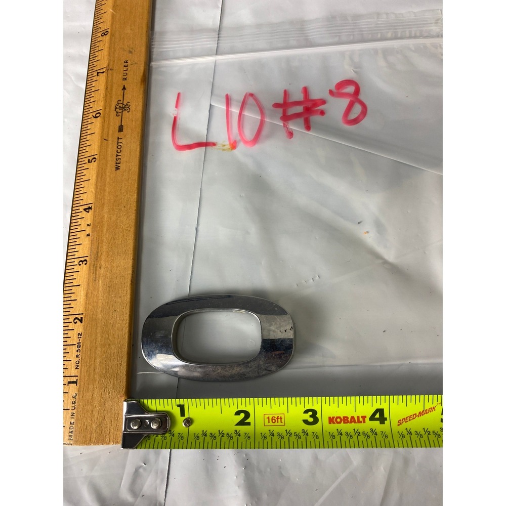 Vintage Silver Chrome Metal Number O